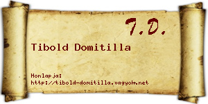 Tibold Domitilla névjegykártya